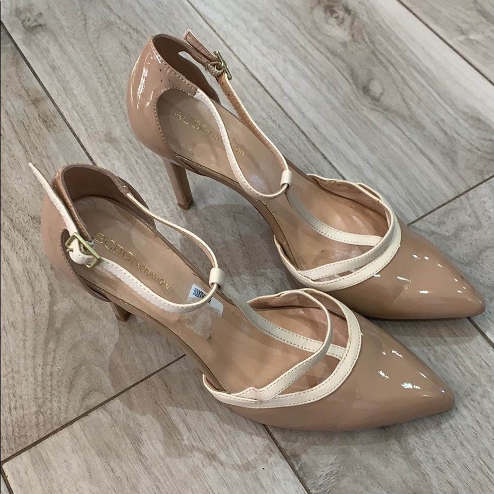 BCBG nude heels